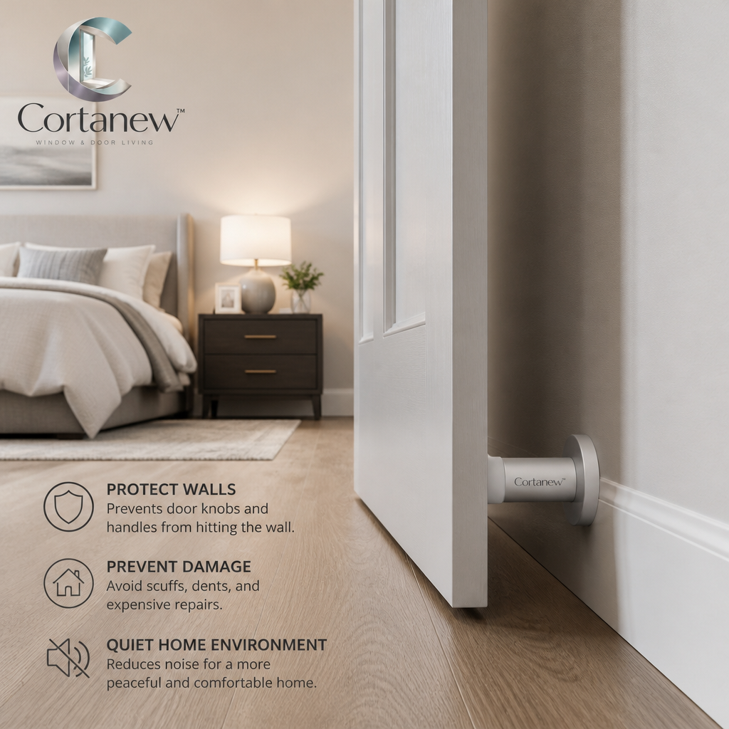 Cortanew™ SoftStop Door Bumper – Anti-Collision Door Stopper for Wall, Floor & Everyday Home Protection