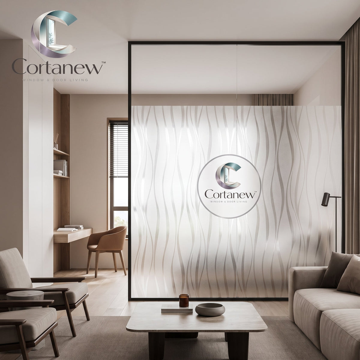 Cortanew™ PrismCling Decorative Window Film – Reusable Static-Cling Glass Film for Home, Bedroom, Kitchen & Glass Door Décor