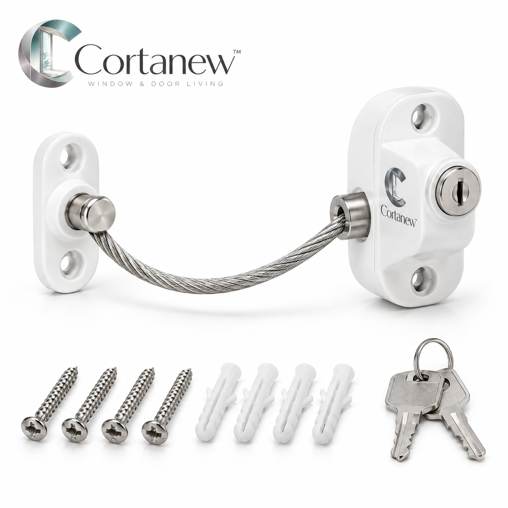 Cortanew™ SafeHold Window Restrictor – Adjustable Opening Limiter for Sliding & Casement Windows