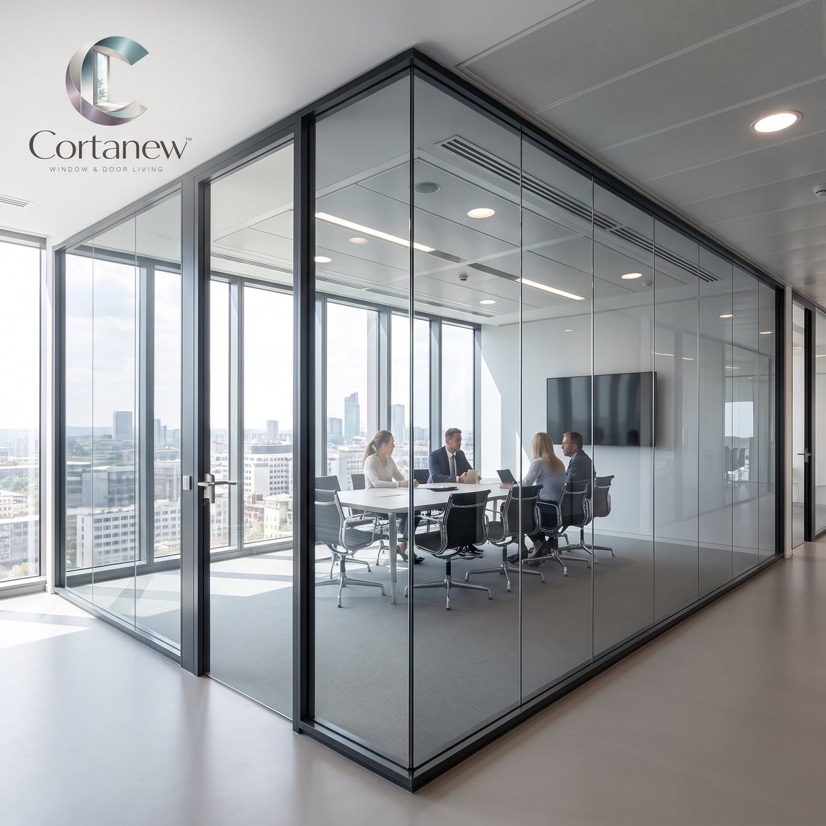Cortanew™ ReflectShield One-Way Privacy Window Film – Reflective Daytime Glass Film for Home, Office, Living Room & Exterior-Facing Windows