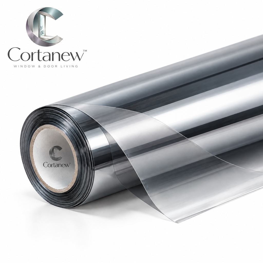 Cortanew™ ReflectShield One-Way Privacy Window Film – Reflective Daytime Glass Film for Home, Office, Living Room & Exterior-Facing Windows